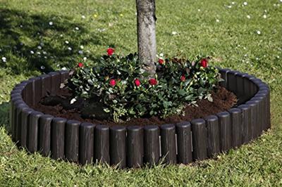 Bama Tuin Modulaire Rand Imitatiehout 38.5x15 cm 6 Stuks Bruin