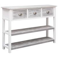 Dressoir 108x30x76 cm massief paulowniahout antiekgrijs - thumbnail