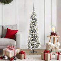 Kunstkerstboom met 150 LED Wit 150 cm PVC en Metaal en Plastic - thumbnail