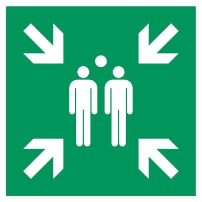 Verzamelplaats - 400 x 400 mm - Sticker