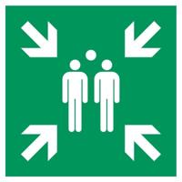 Verzamelplaats - 400 x 400 mm - Sticker - thumbnail