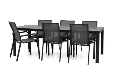 Trestino diningset gironde 220 dining antraciet