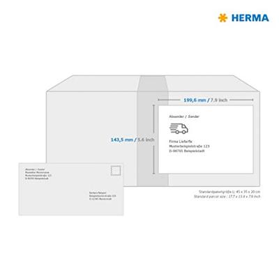 Etiket herma 4496 199.6x143.5mm 40stuks geel Etiket herma 4496 199.6x143.5mm 40stuks geel