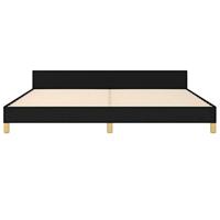 Bedframe zonder matras stof zwart 200x200 cm - thumbnail