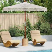 Parasol Anders Crme x 250 cm Katoen en massief hout - thumbnail