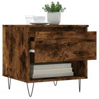 Salontafel 50x46x50 cm bewerkt hout gerookt eikenkleurig - thumbnail