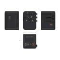 ADAPTADOR AISENS ENCHUFE UNIVERSAL VIAJE CARGADOR USB GAN 35W NEGRO - thumbnail