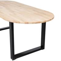 WOOOD Ovale Eettafel 'Tablo' met U-poot, 220 x 90cm - thumbnail