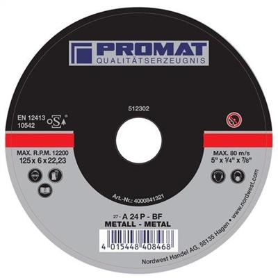 Promat/Tecwerk Afbraamschijf | D230xS6mm | gebogen staal | gat 22,23 mm - 4000841324 Promat/Tecwerk Afbraamschijf | D230xS6mm | gebogen staal | gat 22,23 mm - 4000841324