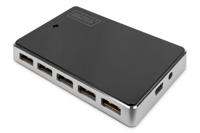 DIGITUS USB-hub - 10 poorten - high-speed USB 2.0-480 MBit/s - Plug&Play - aansluitkabel 100 cm - zwart - thumbnail