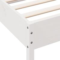 Bedframe zonder matras massief grenenhout wit 140x200 cm - thumbnail
