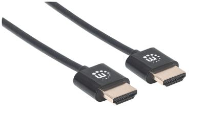 Manhattan 394352 HDMI-kabel HDMI Aansluitkabel HDMI-A-stekker, HDMI-A-stekker 1.00 m Zwart 4K UHD, Folie afscherming, Afscherming gevlochten, Rond, UL Manhattan 394352 HDMI-kabel HDMI Aansluitkabel HDMI-A-stekker, HDMI-A-stekker 1.00 m Zwart 4K UHD, Folie afscherming, Afscherming gevlochten, Rond, UL