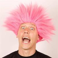 Pruik Electric shock roze - thumbnail