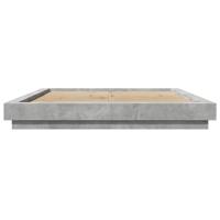Bedframe bewerkt hout betongrijs 150x200 cm - thumbnail