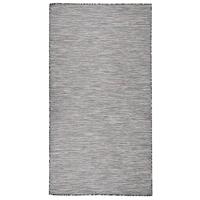 VidaXL Buitenkleed platgeweven 80x150 cm bruin en blauw - thumbnail
