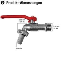 Cornat Dubbeldienst-Kogelkraan 1/2 Mat/Ch - T300801 - thumbnail