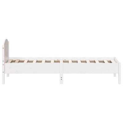 Bedframe zonder matras massief grenenhout wit 140x200 cm