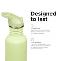 Klean Kanteen Drinkfles - classic - sportdop met flip - shadow lime - 800 ml - thumbnail
