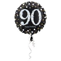 Amscan Folieballon 90 Sparkling Birthday 71 Cm Zwart - thumbnail