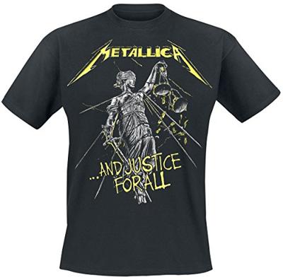 Metallica T-Shirt And Justice For All Tracks Black Size XL