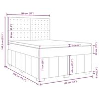 Boxspring met matras stof zwart 160x200 cm - thumbnail