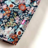 Kinderrokje bloemenprint 116 donkerblauw - thumbnail