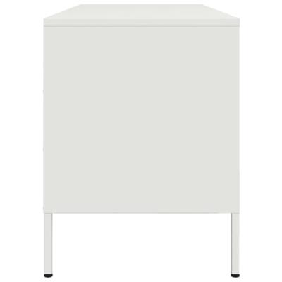 Tv-meubel 100,5x39x50,5 cm staal wit Tv-meubel 100,5x39x50,5 cm staal wit
