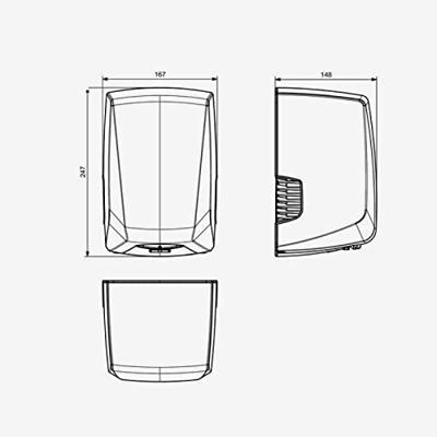 Jofel Jofel Power+ ultra fast automatische handdroger compact - zilvergrijs Jofel Jofel Power+ ultra fast automatische handdroger compact - zilvergrijs