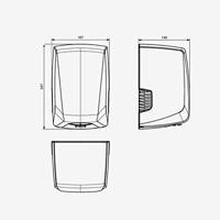 Jofel Jofel Power+ ultra fast automatische handdroger compact - zilvergrijs - thumbnail