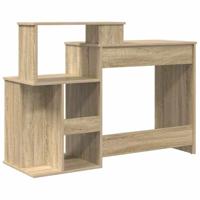 Bureau met Opbergruimte Sonoma eiken 120,5 x 44 x 88,5 cm - thumbnail