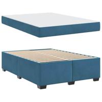 Bedframe met matras Donkerblauw 160 x 200 cm Fluweel - thumbnail