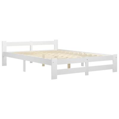 Bedframe massief grenenhout wit 160x200 cm Bedframe massief grenenhout wit 160x200 cm