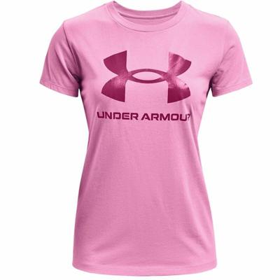 Dames-T-Shirt met Korte Mouwen Under Armour Graphic Roze - Maat: XS