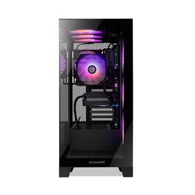 ATX Semi-toren BehuizingNox-Xtreme NXHUMMERGLOCKBK Zwart - thumbnail