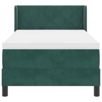 Boxspringbed met Matras Zwart 100x200 cm Fluweel Donkergroen - thumbnail