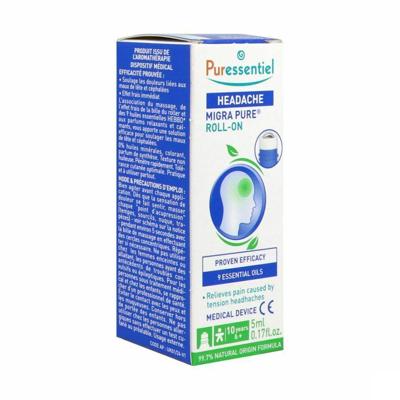 Puressentiel Roller Hoofdpijn 9 Ess Olie 5ml