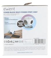 Cube multipluggen Ewent EW3939 USB 5V 2A (1,5 m) - thumbnail