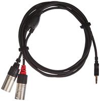 Cordial CFY1.5WMM-LONG Intro verloopkabel 3.5mm TRS jack - 2x XLR 1.5m zwart - thumbnail