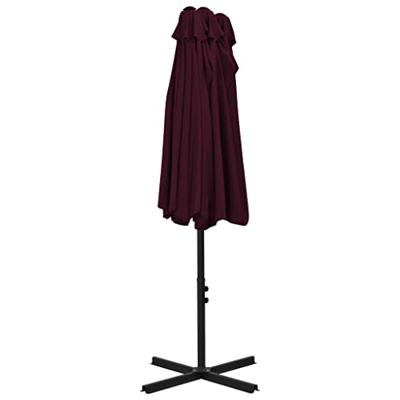 VidaXL Parasol met aluminium paal 460x270 cm bordeauxrood