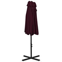 VidaXL Parasol met aluminium paal 460x270 cm bordeauxrood - thumbnail