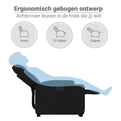 Sta-op-stoel elektrisch verstelbaar stof zwart