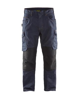 Blåkläder Service werkbroek denim 14971141 | Marineblauw/Zwart | Maat 52 - 7330509554791