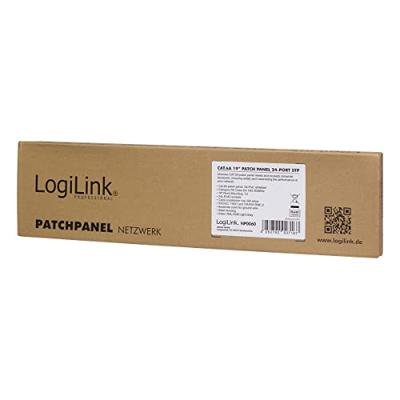 LogiLink NP0060 24 poorten Patchpaneel 483 mm (19) CAT 6A 1 HE Grijs