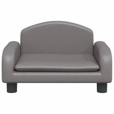 Hondenmand 50x40x30 cm kunstleer grijs