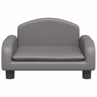 Hondenmand 50x40x30 cm kunstleer grijs - thumbnail