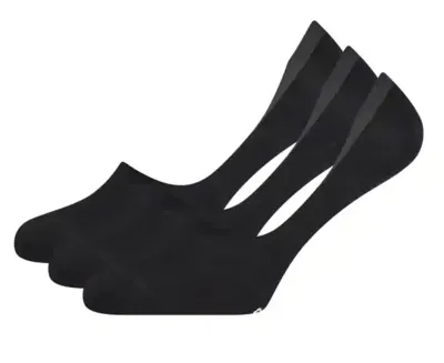 3-paar invisible Footies Mika - Met anti slip - Bamboe kousenvoetjes - Sokken voor in loafers - 46 - Zwart - Onderbroek - Ondergoed - 46 - - 46 -