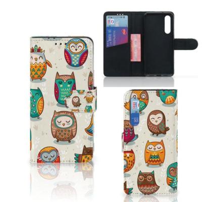Xiaomi Mi 9 SE | Telefoonhoesje | Met pasjeshouder | Vrolijke Uilen