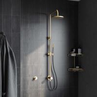 Hotbath Complete Regendoucheset Cobber Thermostatisch Opbouwset Met Doucheslang en Handdouche - thumbnail