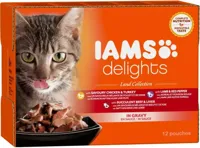 Iams Delights Adult Land Collection in gravy natvoer kat (12x85 g) 12 x 85 g - thumbnail