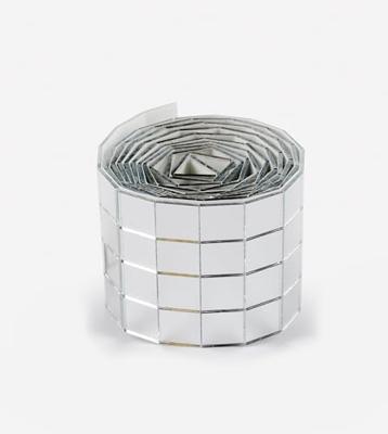 Mozaieksteentjes folia zilver zelfklevend 10x10mm